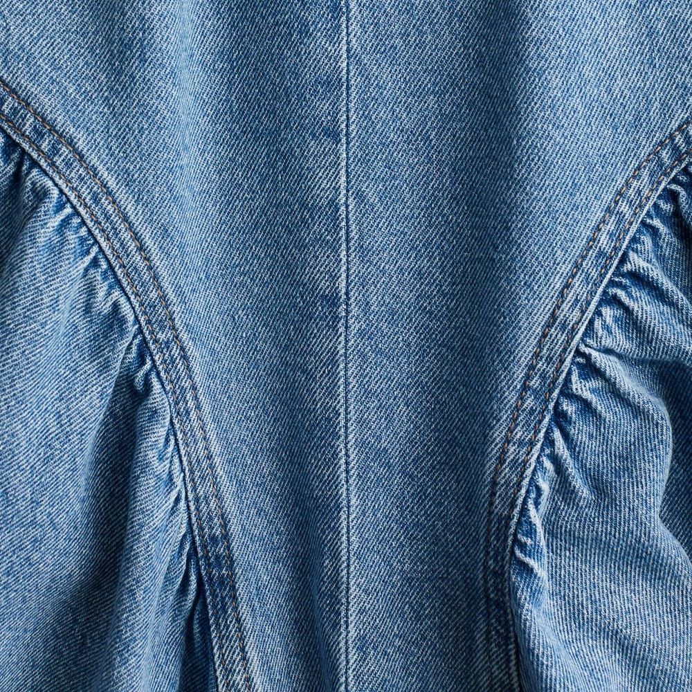 H&M Denim Open-Back Paneled Dress New - Picture 3 of 8